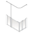 AKW Silverdale Option B Half Height Carer Shower Screen Set 1420 x 700mm, 900mm High