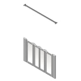 AKW Silverdale Option N Shower Screens 1420mm Wide x 900mm High - Clear (91121NSC)