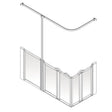 AKW Silverdale Option X Half Height Carer Shower Screen Set for Shower Trays