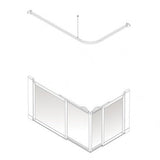 AKW Option S Series Half Height Carer Shower Screen Sets 750mm High, photo 8