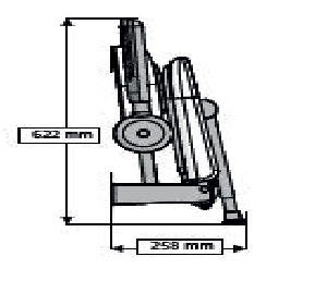 AKW 3000 Series Fold Up Shower Seat with Back & Arms – Unpadded or Padded, photo 5