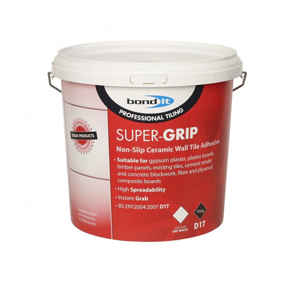 Bond It Non-Slip Ceramic Wall Tile Adhesive (Supergrip) 13kg (30078)