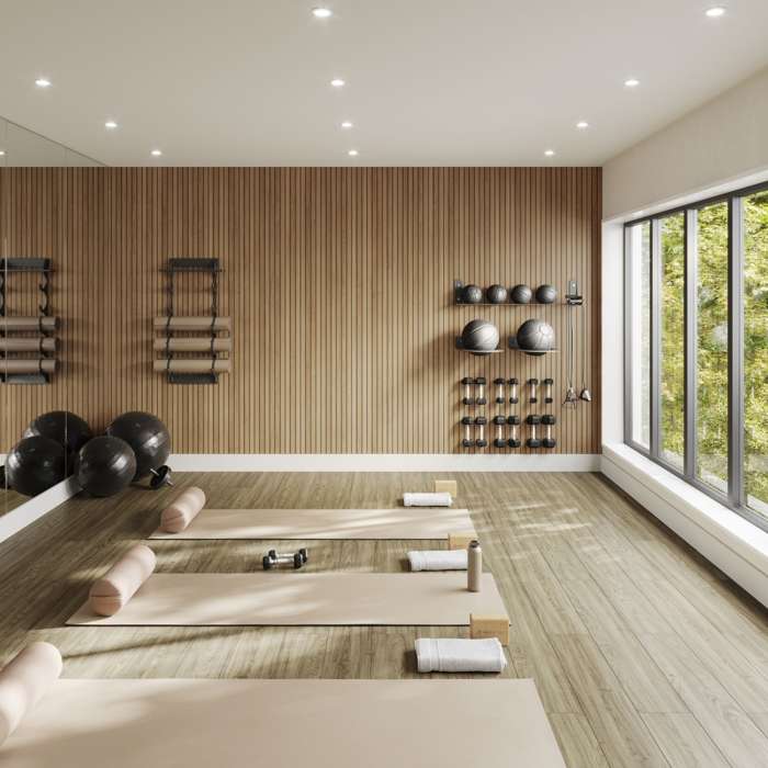 Naturepanel Brown Cuneo Oak Wood Slat Bathroom Wall Panel, photo 2