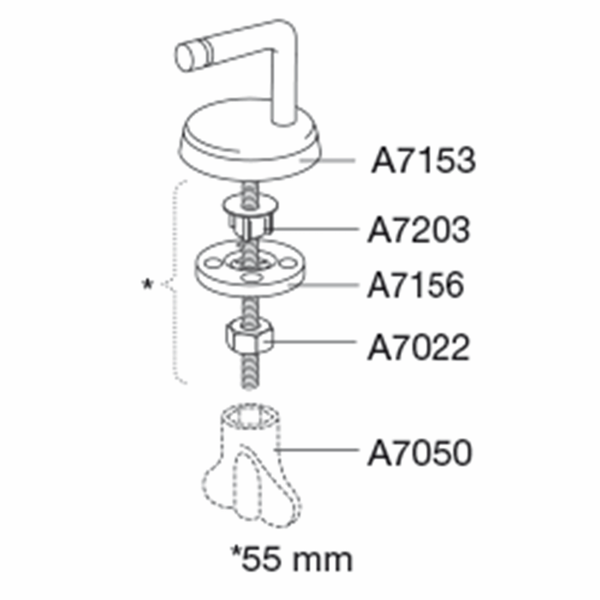 Pressalit B83 universal hinge drawing