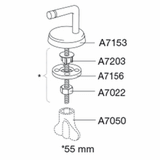 Pressalit B83 universal hinge drawing