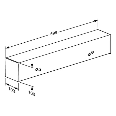 Pressalit VALUE distance piece dimension drawing