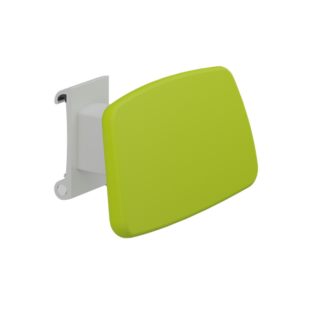 Pressalit PLUS backrest for wall track – Sideways Adjustable, Lime Green