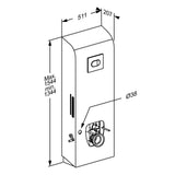 Pressalit SELECT TL4 manual dimensions drawing