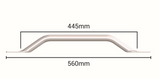 AKW 1200 Series Flat End Stainless Steel Grab Rail White – Choice of Length, photo 2
