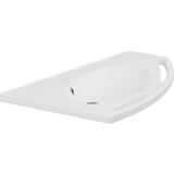 Pressalit MATRIX ANGLE vanity wash basin, right-facing, with overflow