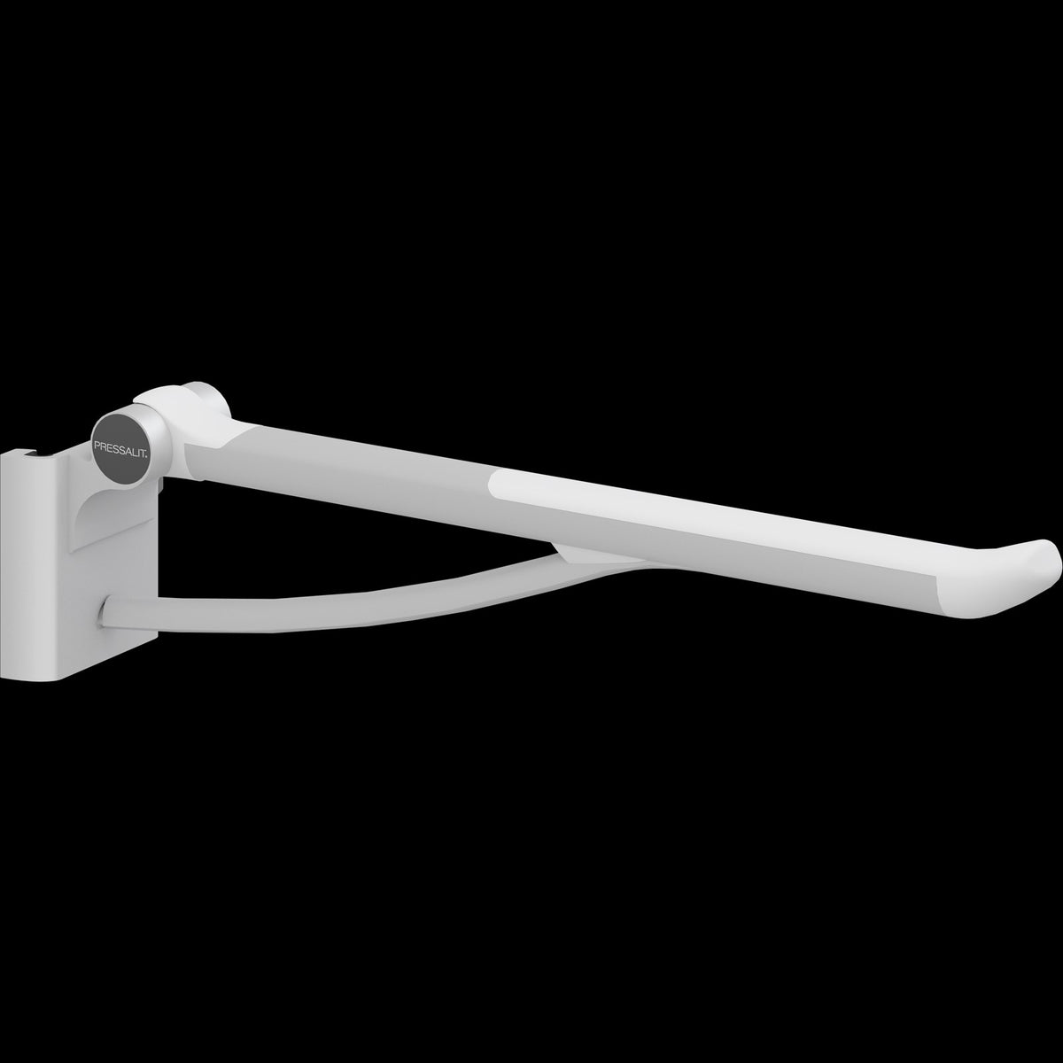 Pressalit PLUS Support Arm, Height Adjustable for Retro-Fitting – White