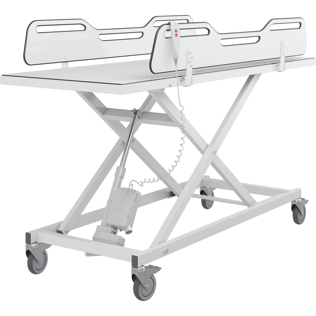 Pressalit MCT 3 electrically height adjustable change trolley