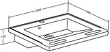 Pressalit MATRIX SMALL wash basin dimension drawing