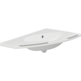 Pressalit MATRIX ANGLE DEEP wash basin, left-facing, with overflow