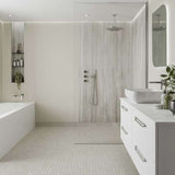 Multipanel Contemporary Jupiter Silver Bathroom Wall Panel – Textured Matt, photo 2