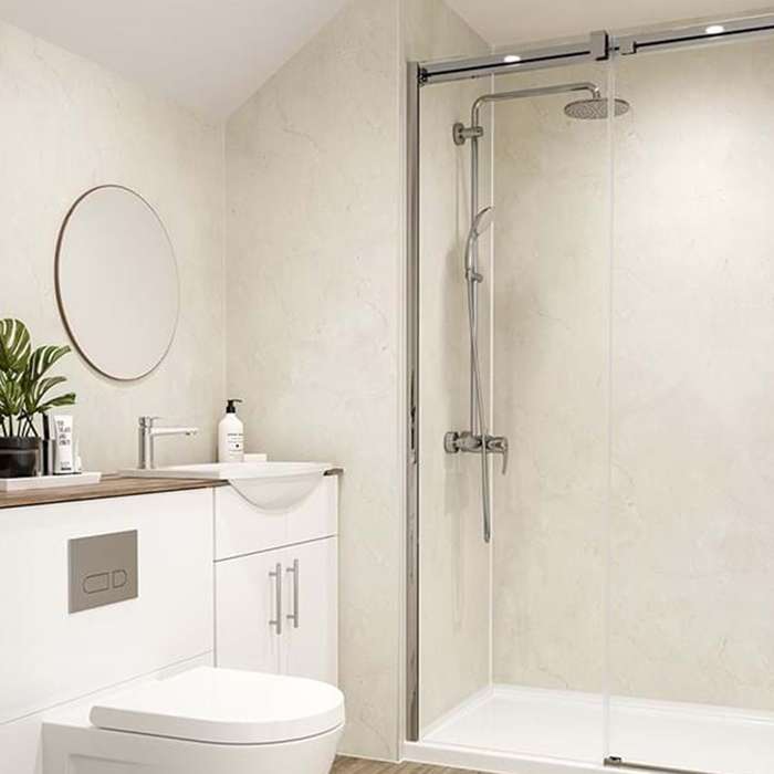 Multipanel Contemporary Marfil Cream Bathroom Wall Panel – Textured Matt, photo 2