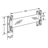 Pressalit VALUE manual mounting plate dimension drawing