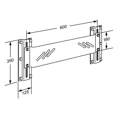 Pressalit VALUE manual mounting plate dimension drawing