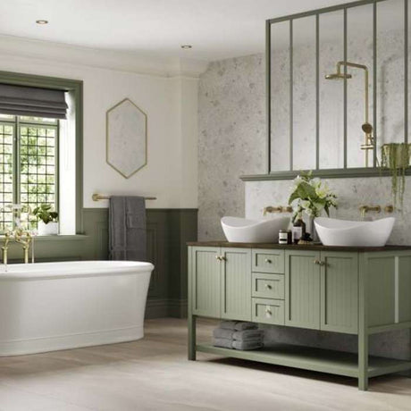 Multipanel Pure White Terrazzo Bathroom Wall Panel – Matt, photo 5