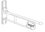 Pressalit R1151 paper holder dimensioned drawing