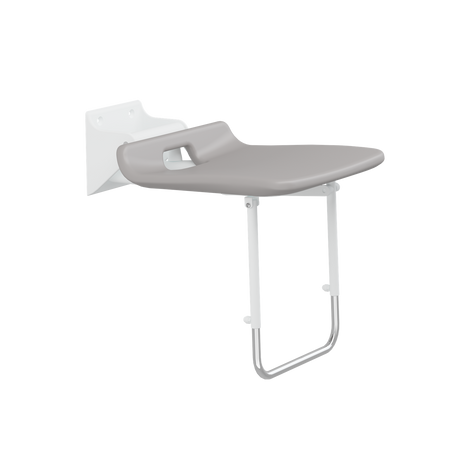 Pressalit VALUE IV folding shower seat – With Support Leg