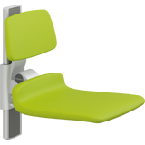 Pressalit PLUS shower seat – 450 mm Manual – Backrest Only, Standard Seat, Lime Green