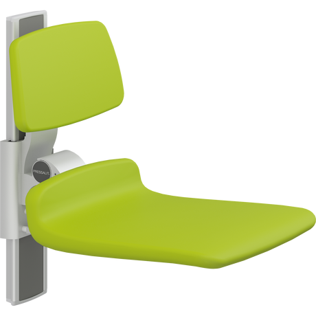 Pressalit PLUS shower seat – 450 mm Manual – Backrest Only, Standard Seat, Lime Green