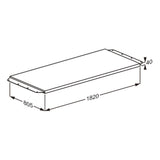 Pressalit CT change table mattress dimension drawing