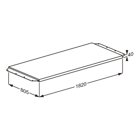 Pressalit CT change table mattress dimension drawing