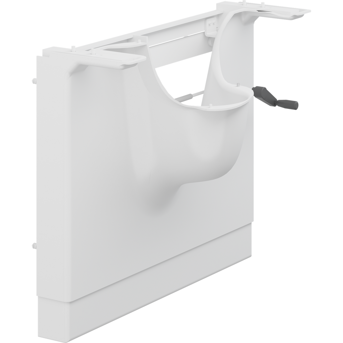 Pressalit MATRIX ANGLE DEEP manual basin unit (right-facing shown)