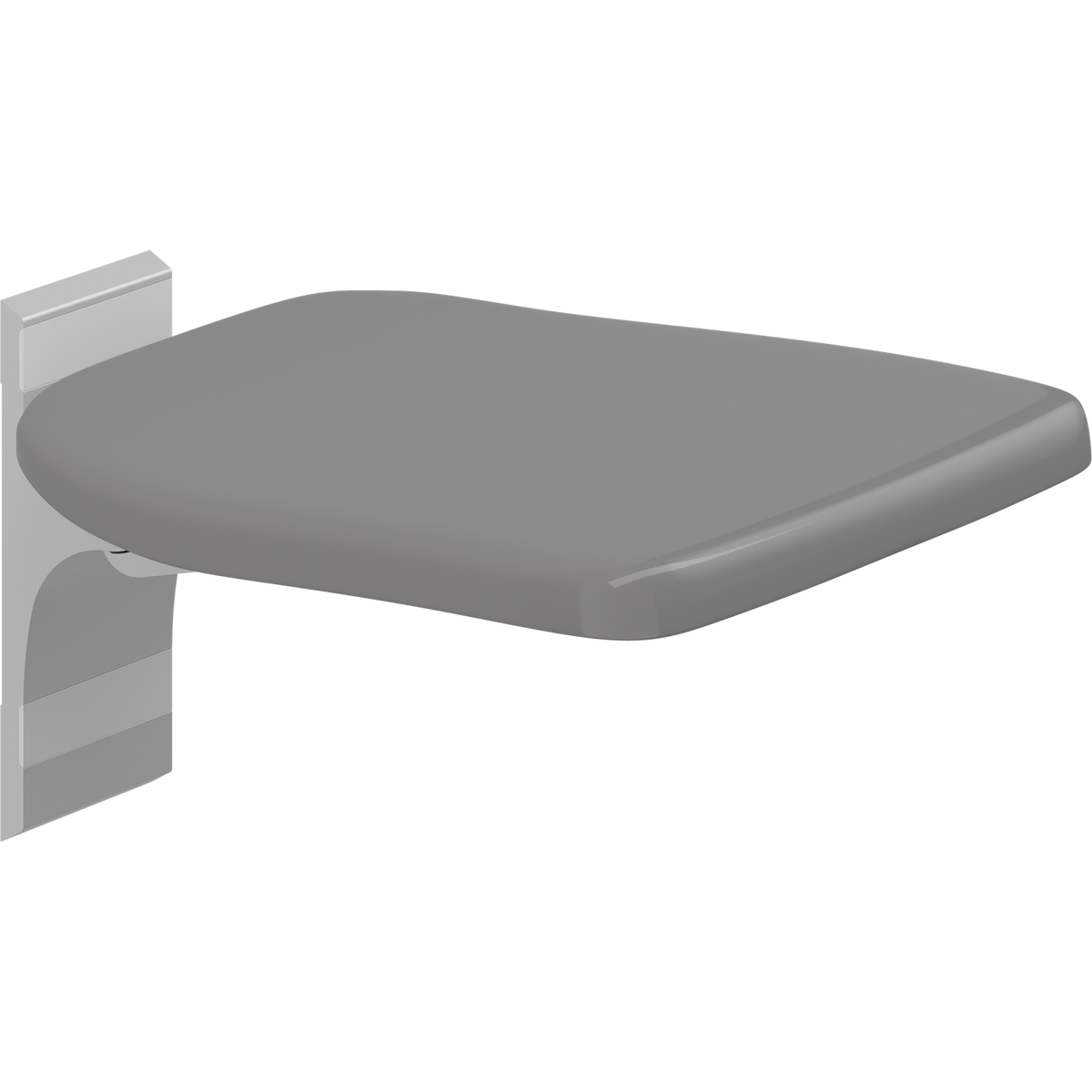 Pressalit PLUS folding seat – Fixed Height, Anthracite