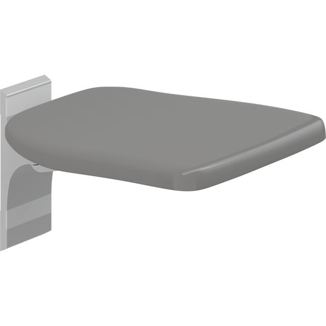 Pressalit PLUS folding seat – Fixed Height, Anthracite