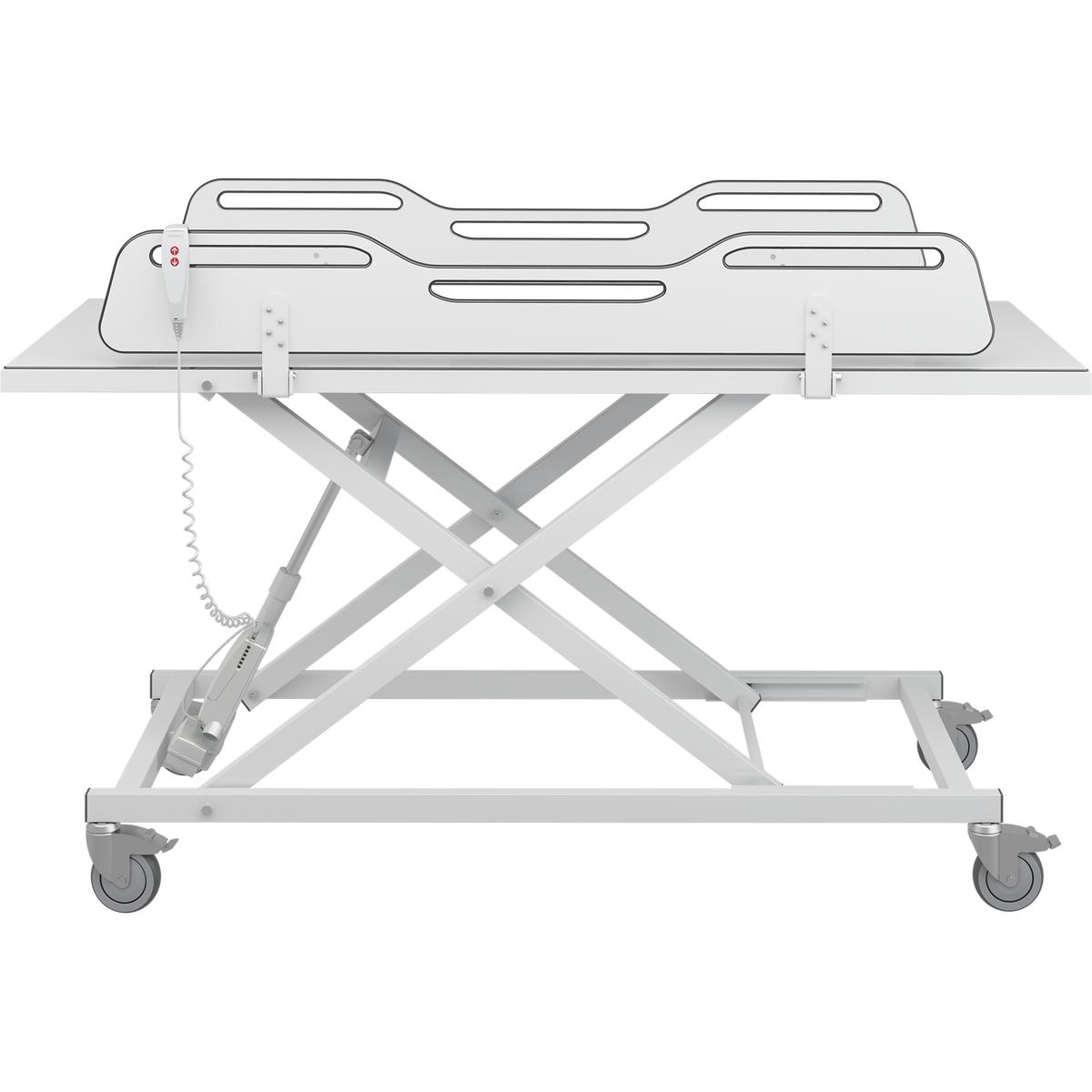 Pressalit MCT 3 change trolley with fold-down sides