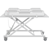 Pressalit MCT 3 change trolley with fold-down sides
