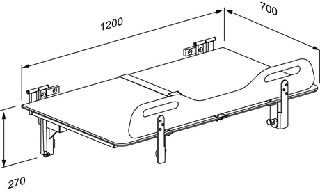 Pressalit CT 5000 dimension drawing