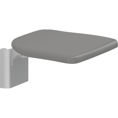 Pressalit PLUS folding seat – Height Adjustable, for Vertical Wall Track, Anthracite