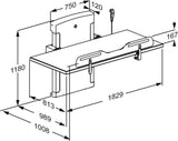 Pressalit CT 4000 / CT 4100 dimension drawing