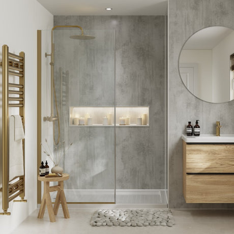 Multipanel Contemporary Arctic Stone Bathroom Wall Panel – Textured Matt, photo 5