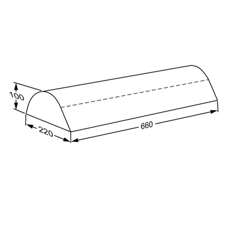 Pressalit MSCT headrest dimension drawing