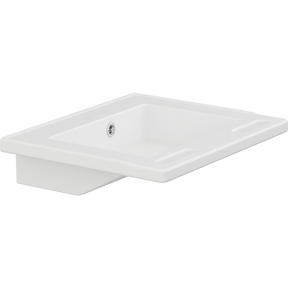 Pressalit MATRIX SMALL wash basin with overflow and integrated handrails, white