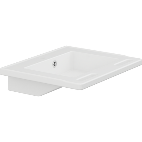 Pressalit MATRIX SMALL wash basin with overflow and integrated handrails, white