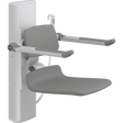 Pressalit PLUS shower seat – 450 mm Electric – Back & Armrests, Standard Seat, Anthracite