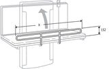 Pressalit guardrail fitted to a foldable daycare changing table