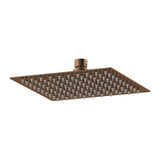 Nuie 200mm Square Fixed Shower Head – Brushed Bronze or Brushed Pewter