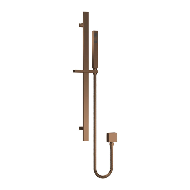 Nuie Rectangular Shower Slider Rail Kit – Brushed Bronze