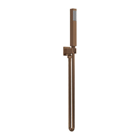 Nuie Shower Handset Kit With Square Outlet Elbow – Brushed Bronze