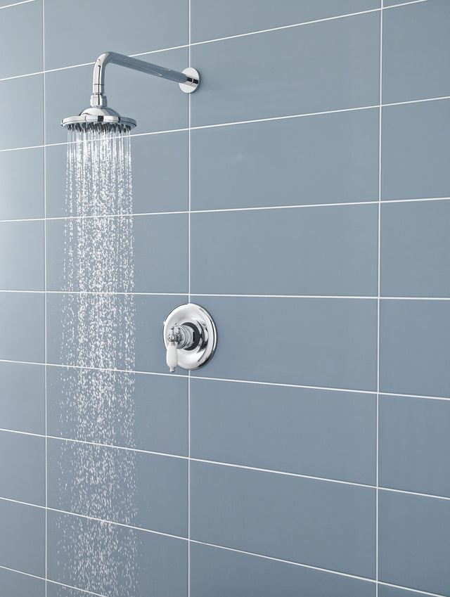 Nuie Fixed Shower Head – 185mm High – Chrome