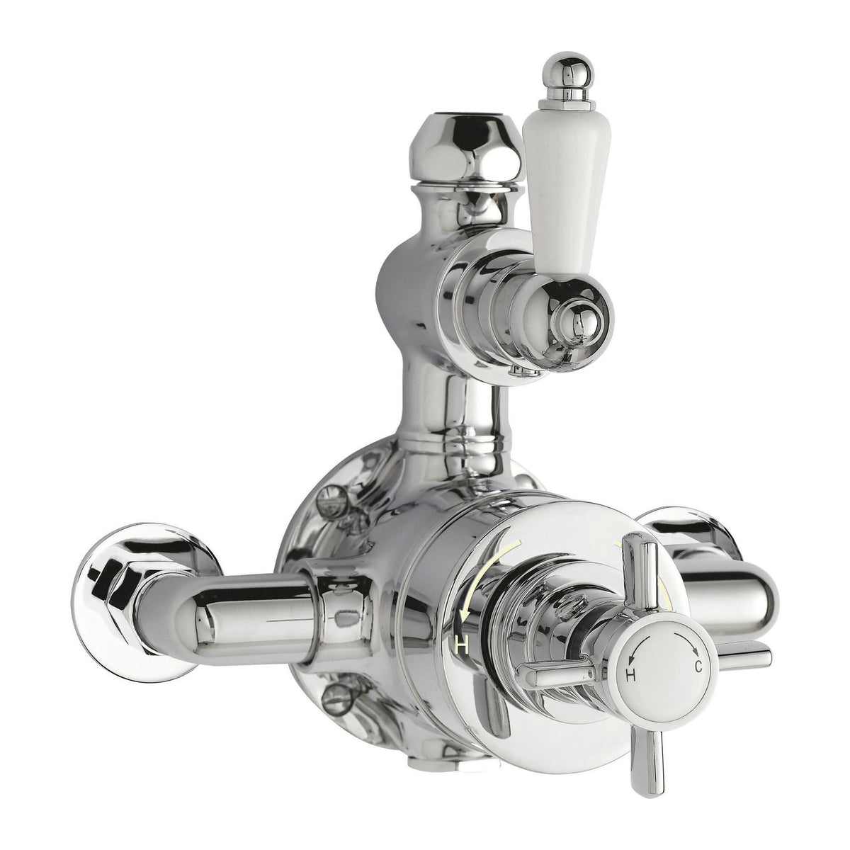 Nuie Edwardian Twin Thermostatic Shower Valve – Chrome