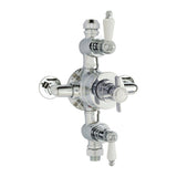 Nuie Edwardian Triple Thermostatic Shower Valve – Chrome, photo 2