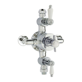 Nuie Edwardian Triple Thermostatic Shower Valve – Chrome, photo 2